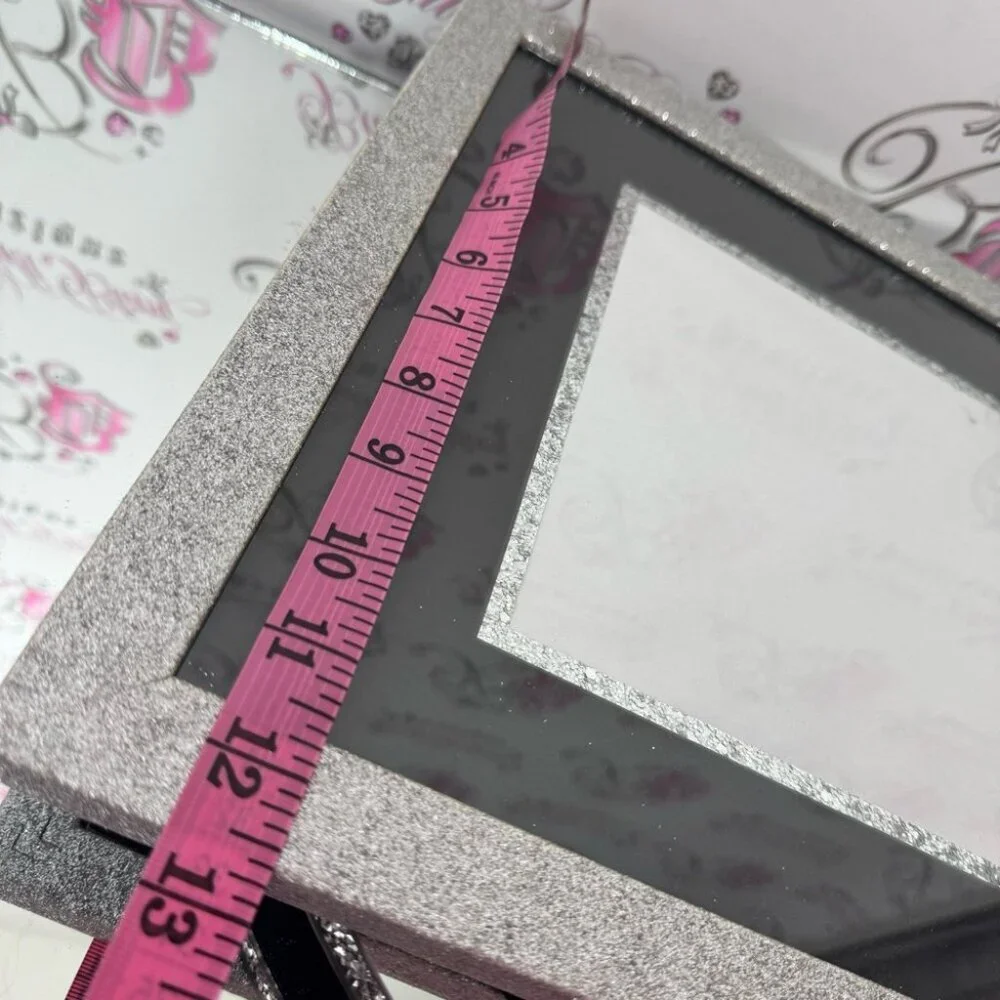 Frame sparkly large picture frame wall hanging Michaels silver glitter shimmer